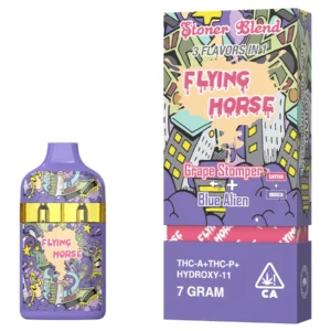 Grape Stomper | Blue Alien Flying Horse Stoner Blend Disposable 7G